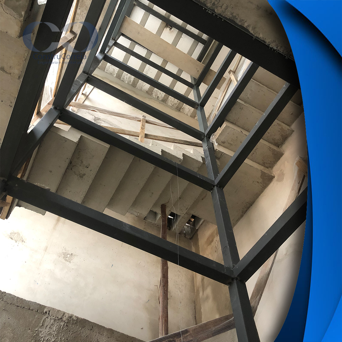 A pintura anticorrosiva protege a estrutura metálica contra desgaste e oxidação.